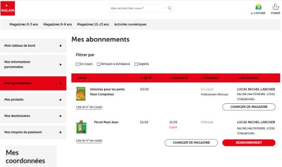 Bienvenue sur votre nouveau compte client !