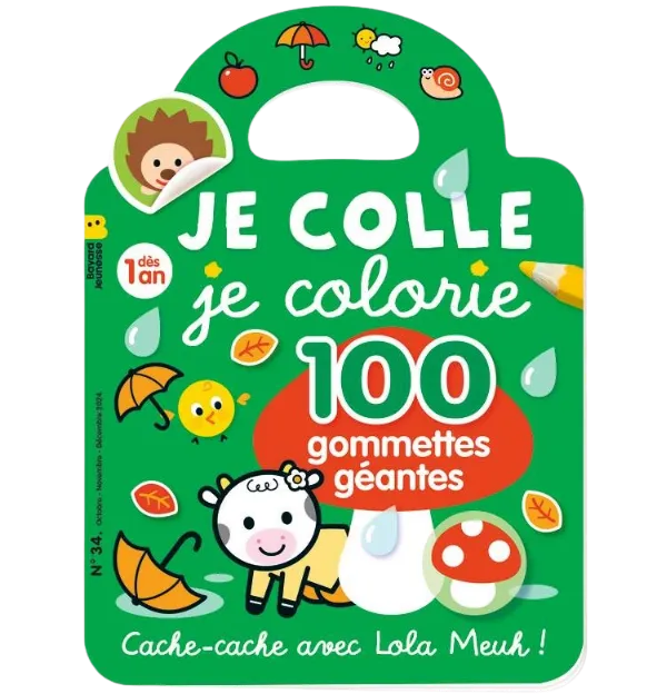 Babar - Couverture magazine Je colle, je colorie