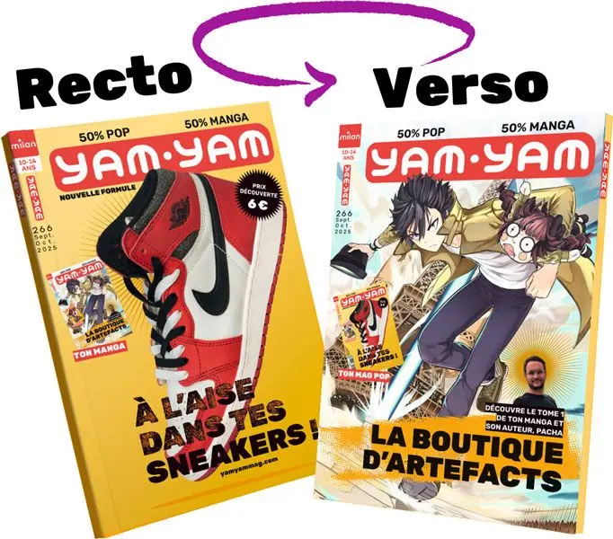 Yam Yam — recto verso, côté magazine et côté manga