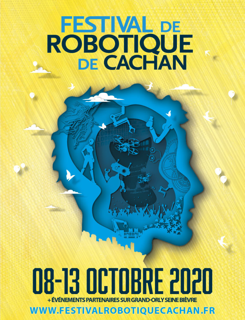 Affiche festival robotique Cachan