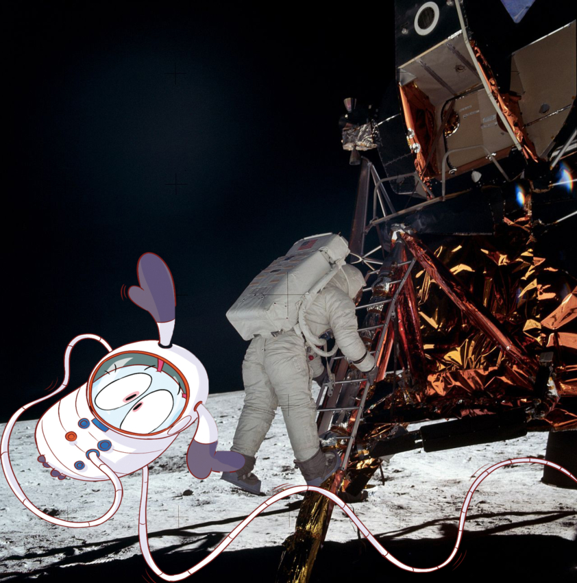 Buzz Aldrin sortant du LEM (Apollo 11)