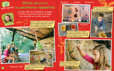 Olivia découvre les peintures rupestres