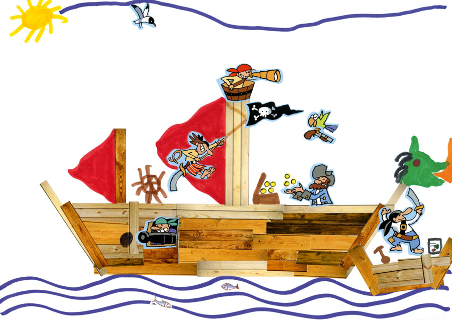 Clarence dessin bateau pirate enfant concours