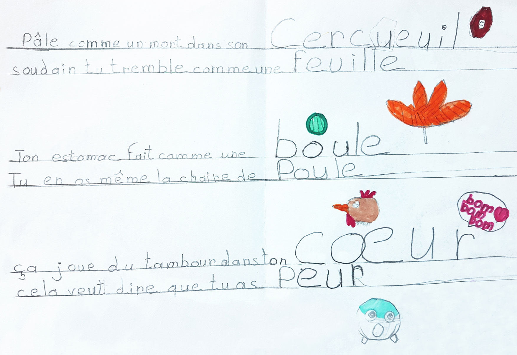 concours-morConcours MordeLIRE Poème à trou(ille) -Estelle, 9 ans