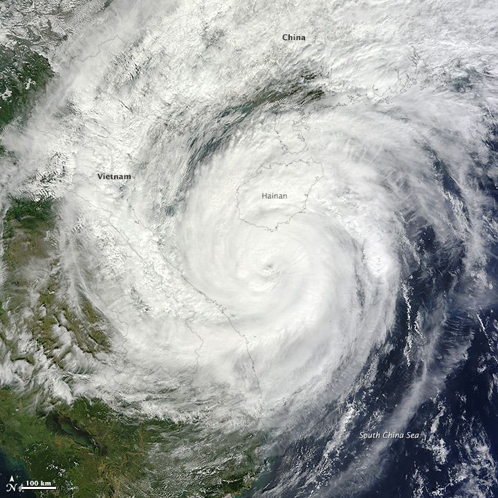 Le typhon Haiyan a ravagé les Philippines © Nasa