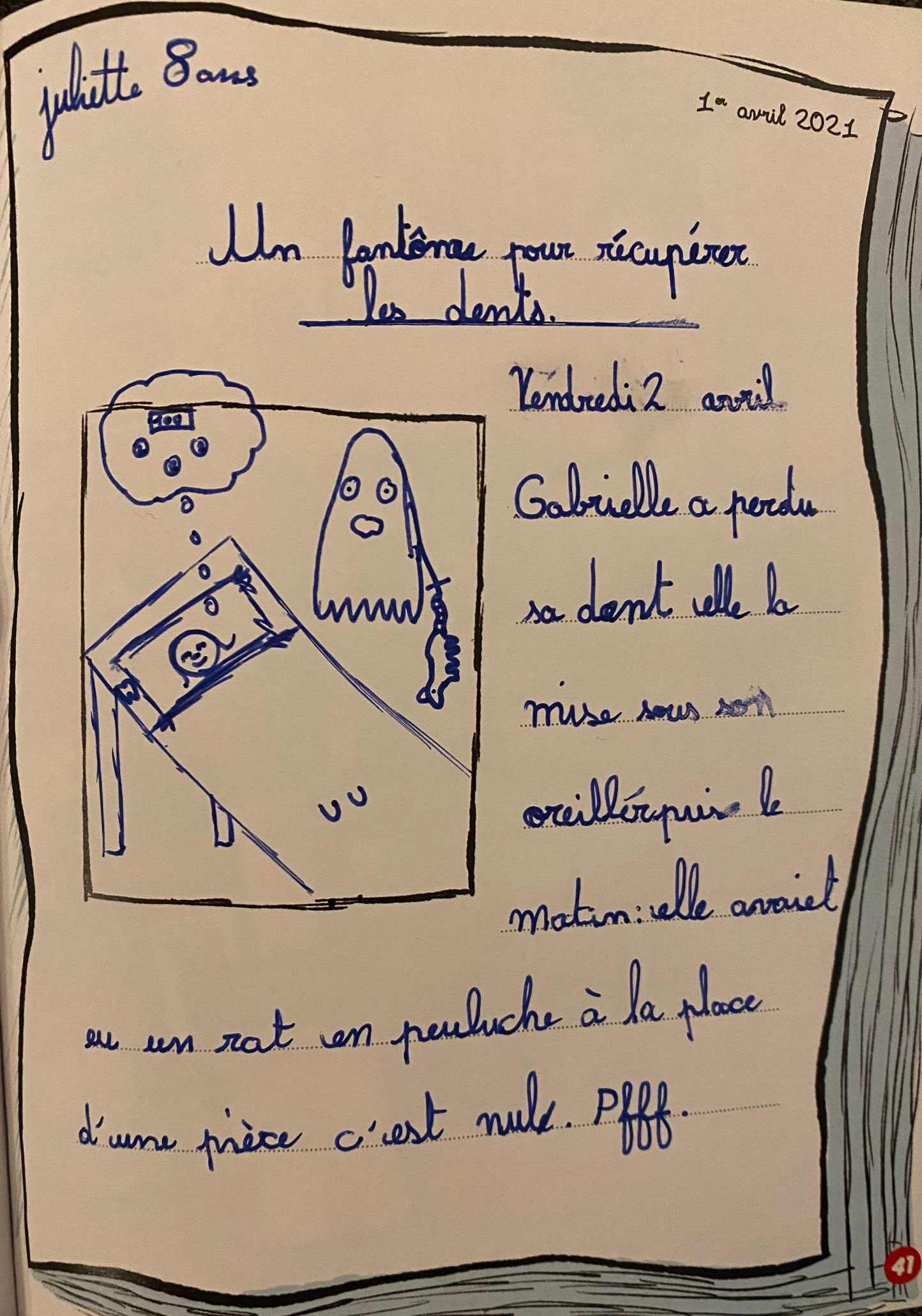 Concours Mordelire "Fais ta une !" - Juliette 8 ans