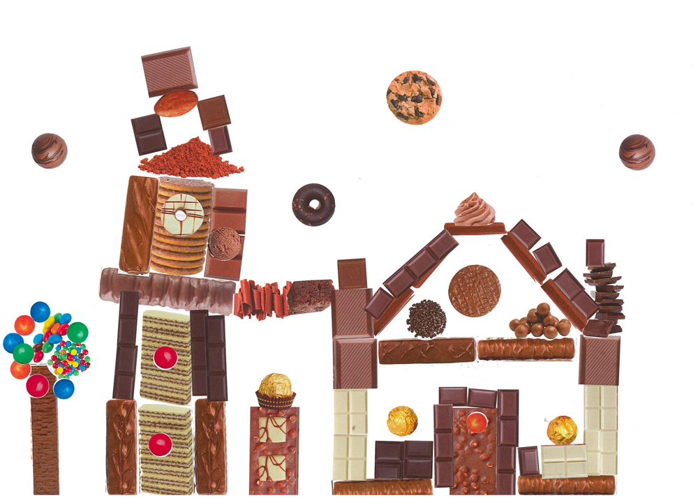 L’arbre de Louis est en bonbons et en chocolat… Miam !