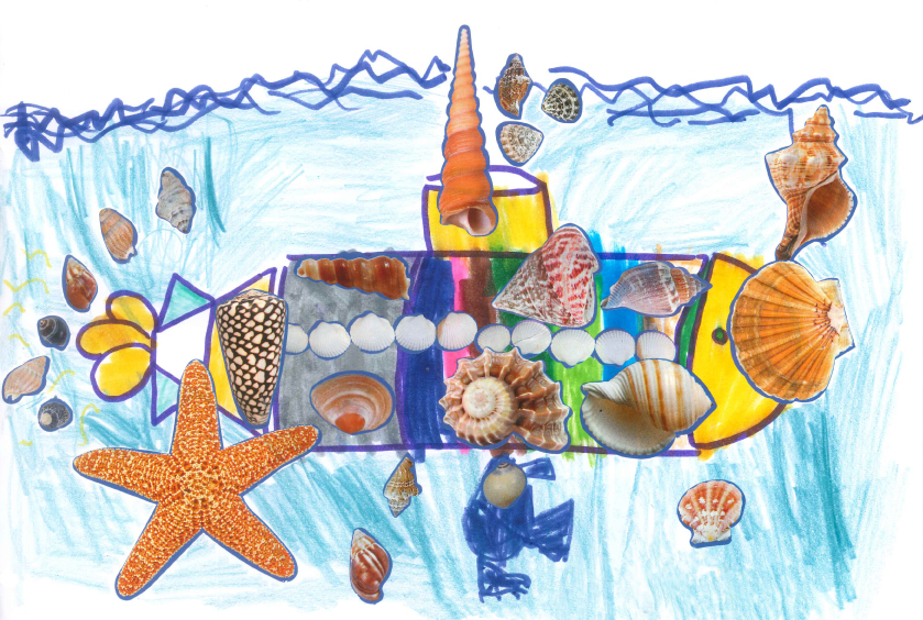 Concours Toupie, dessine un bateau en coquillages : pablo