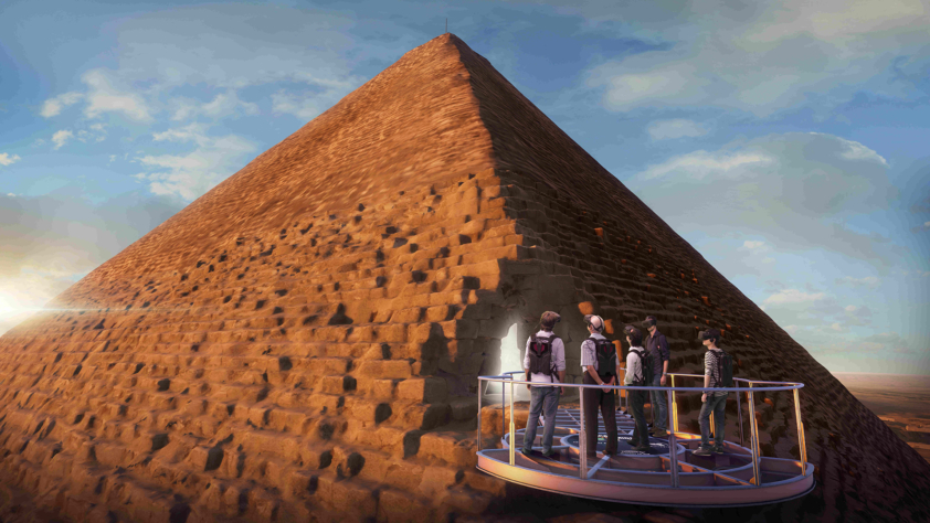 Visite du plateau de Gizeh en réalité virtuelle/ScanPyramids