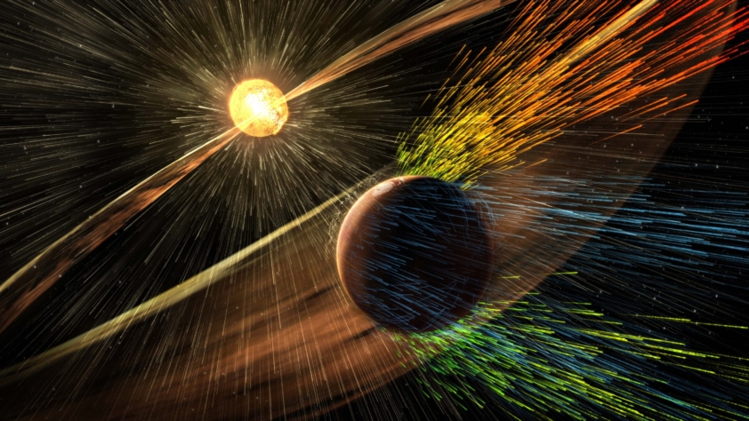 L'atmosphère de Mars ne la protège plus des éruptions solaires © NASA/GSFC