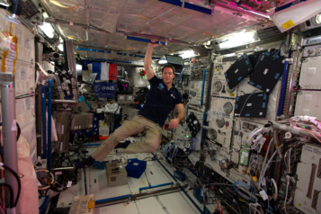 Thomas Pesquet à bord de l'ISS. © ESA/NASA