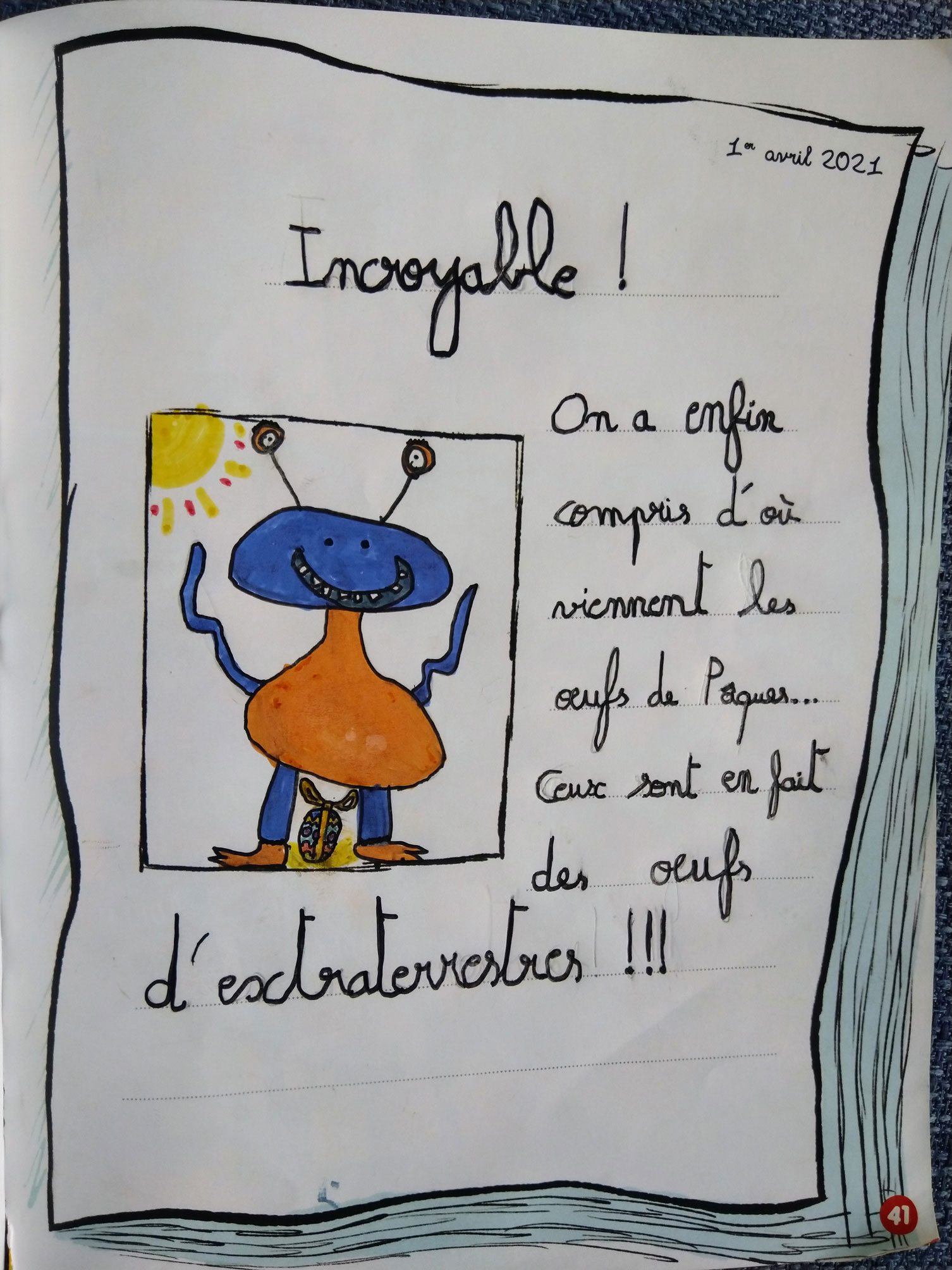 Concours Mordelire "Fais ta une !" - Kamil 7 ans