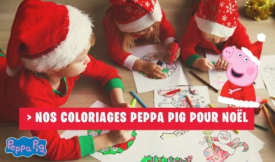 Coloriages de Noël Peppa Pig