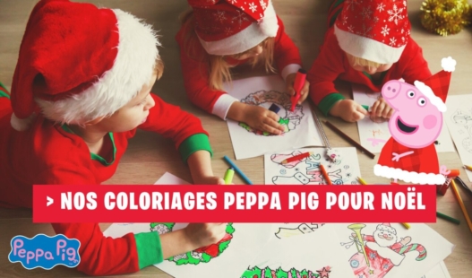 Coloriages de Noël Peppa Pig