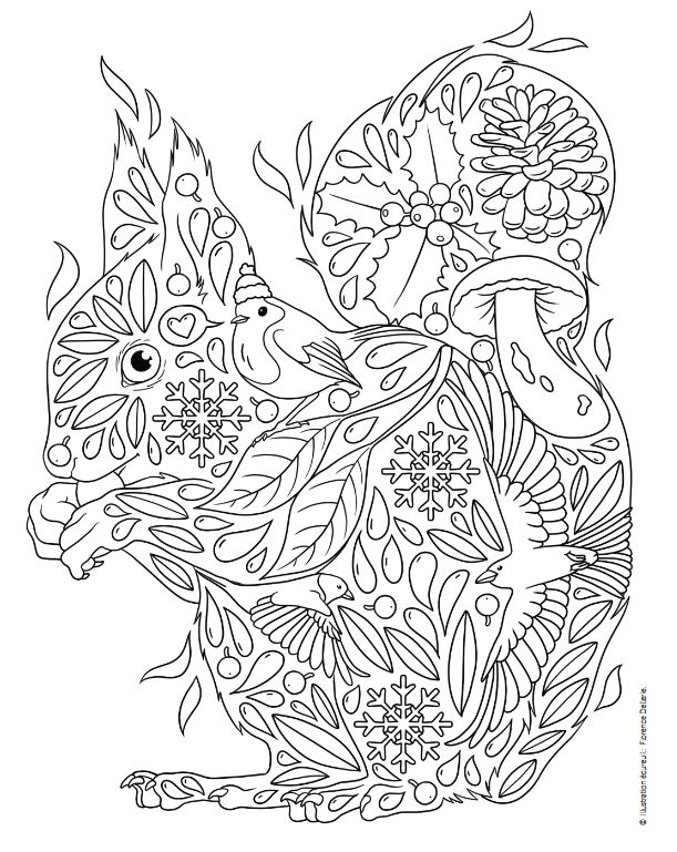Coloriage à imprimer : Mandala avec des fruits