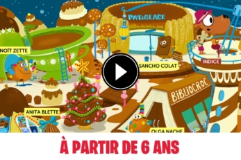 Enquête de Super-Ouaf et la puce : Qui a volé la lanterne de Noël sur la planète chocolat ?