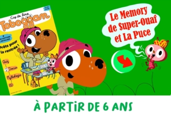 Memory enfant jeu super ouaf et la puce