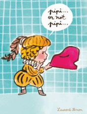 Un bébé habillé comme Shakespeare, déclame dans la salle de bain, son pot à la main : "Pipi... or not pipi..."