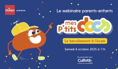 Webinaire "Mes 'ptits docs" et Cultura sur le harcèlement à l'école. Présenté par Milan.
