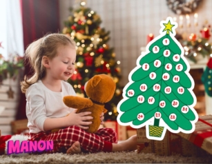 calendrier de l’Avent sapin à colorier pour enfants