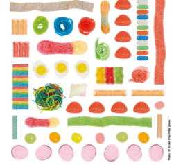 Autocollants bonbons pour créer ta maison en bonbons