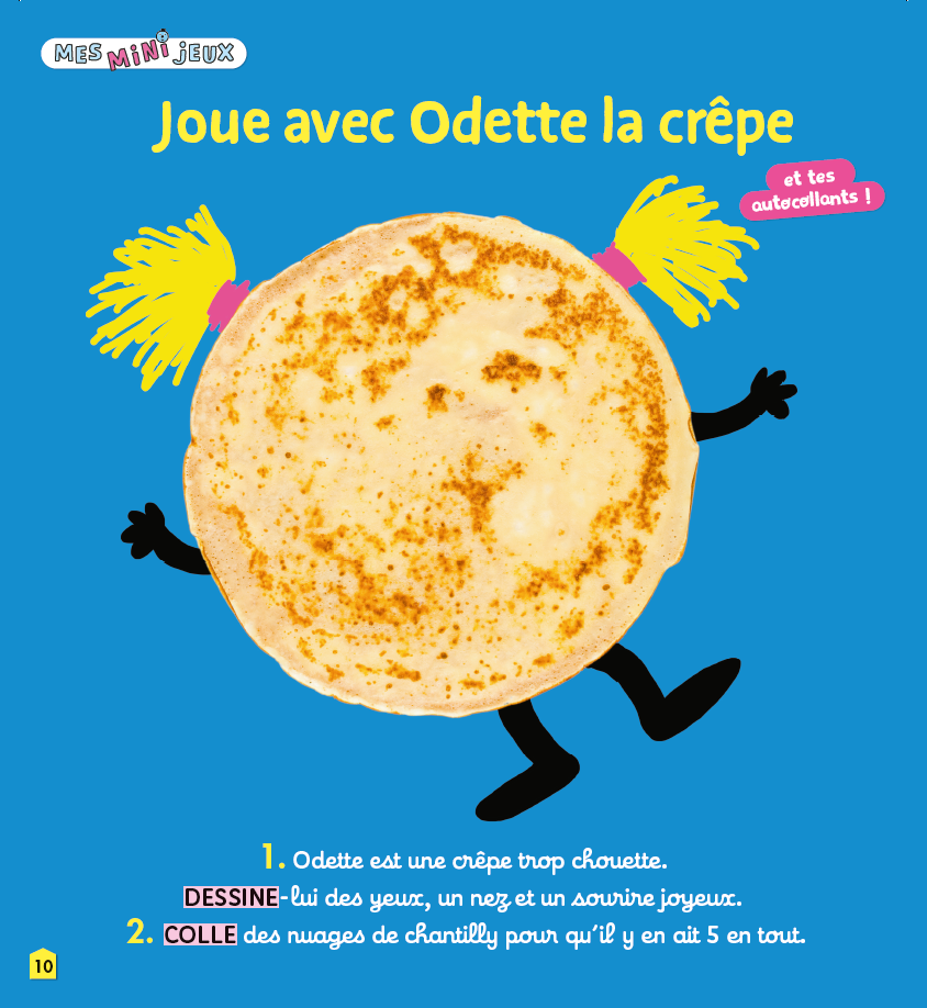 Activité de dessin sur Odette la crêpe