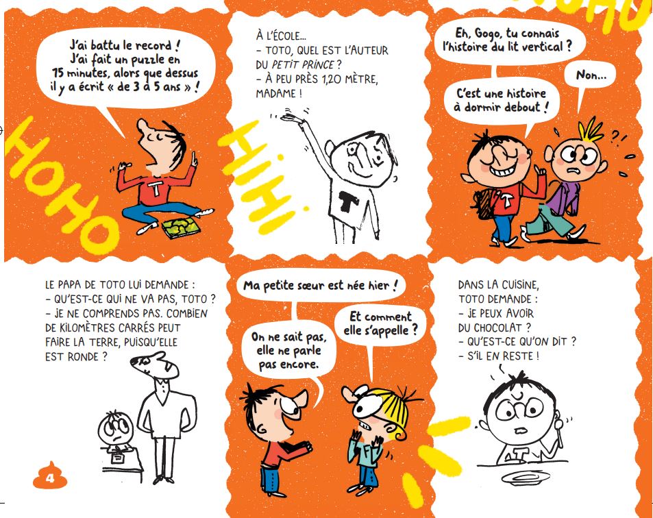 Illustrations des blagues de toto