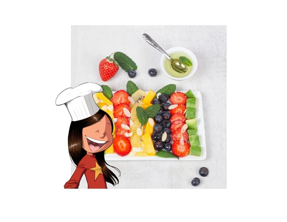 Brochettes de fruits colorées, idée de recette fraîche pour l'été avec les enfants