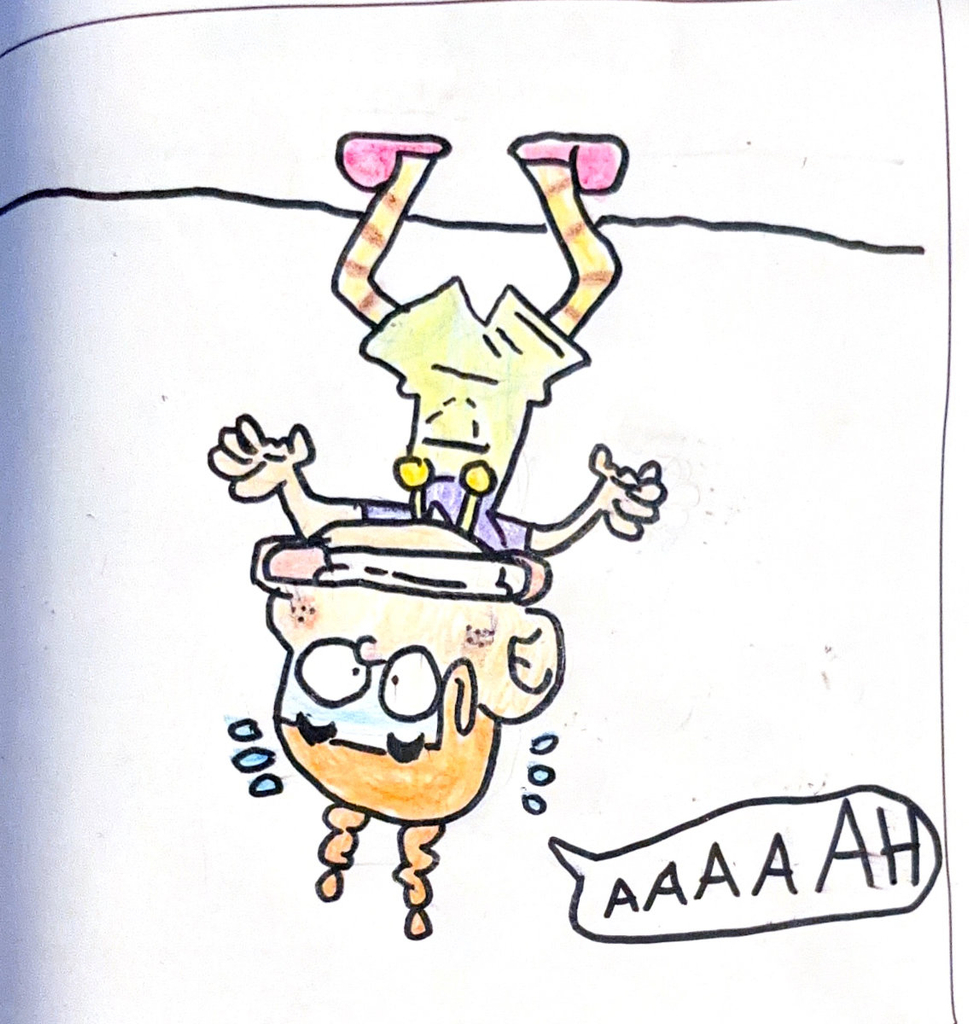 Dessin d'enfant représentant la BD Claranormal (Mordelire)