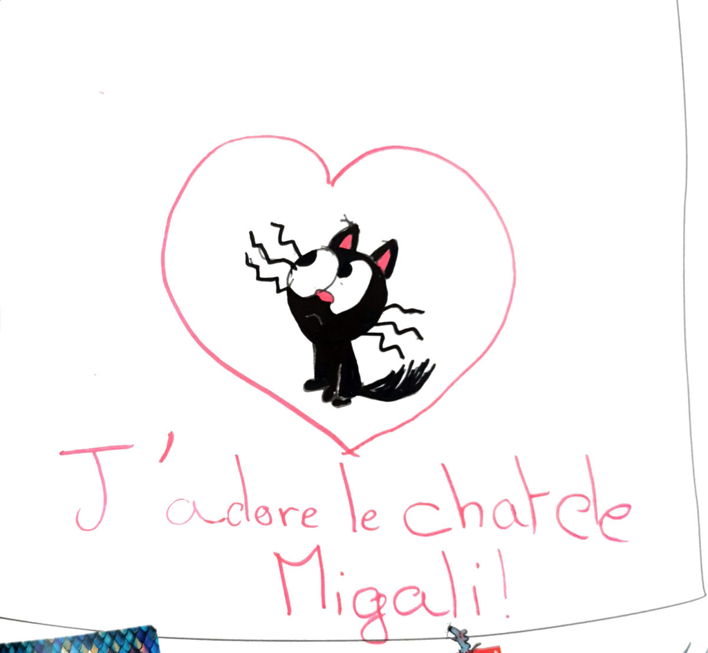 Dessin d'enfant représentant la BD Migali (Mordelire)