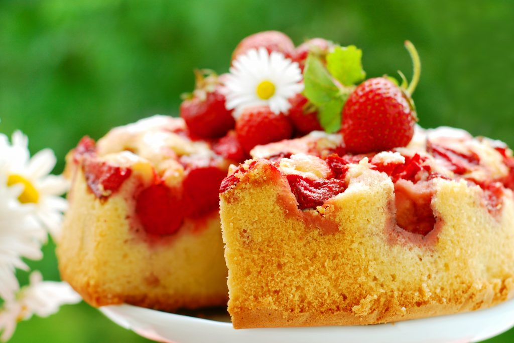 Gâteau aux fraises.