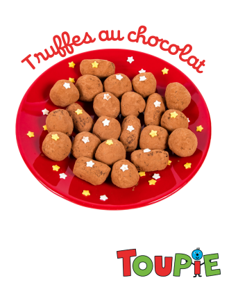 Les truffes au chocolat sont une recette de Noël, qui régaleront vos enfants. Elles sont issues du magazine Toupie.